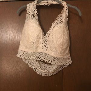 Halter lace bralette